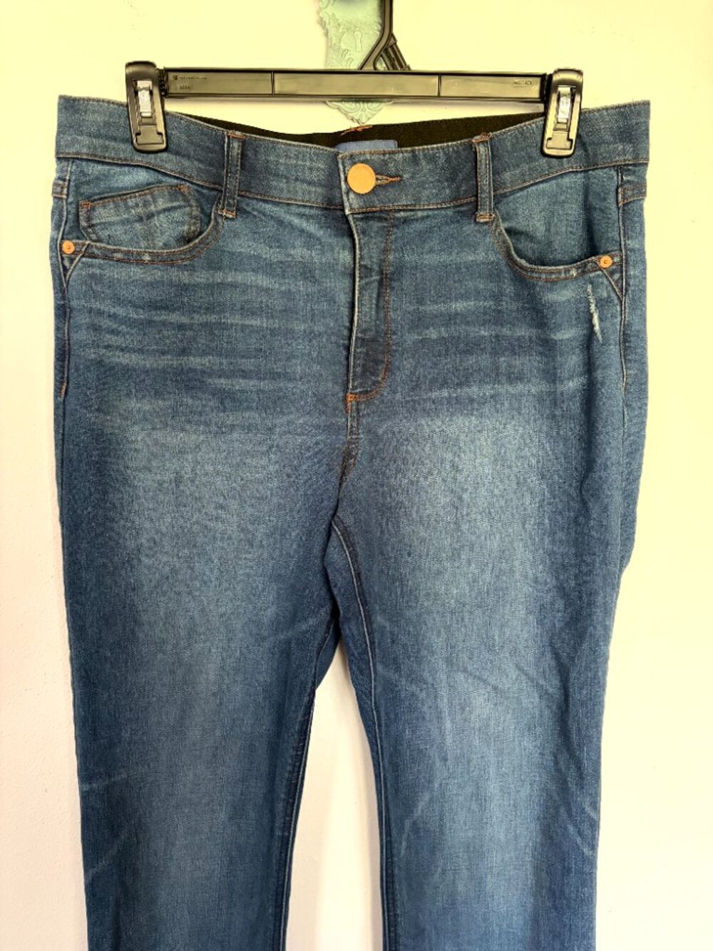 Democracy AB Solutions Women's Size 16 Straight Leg Blue Jeans - Picture 3 of 9